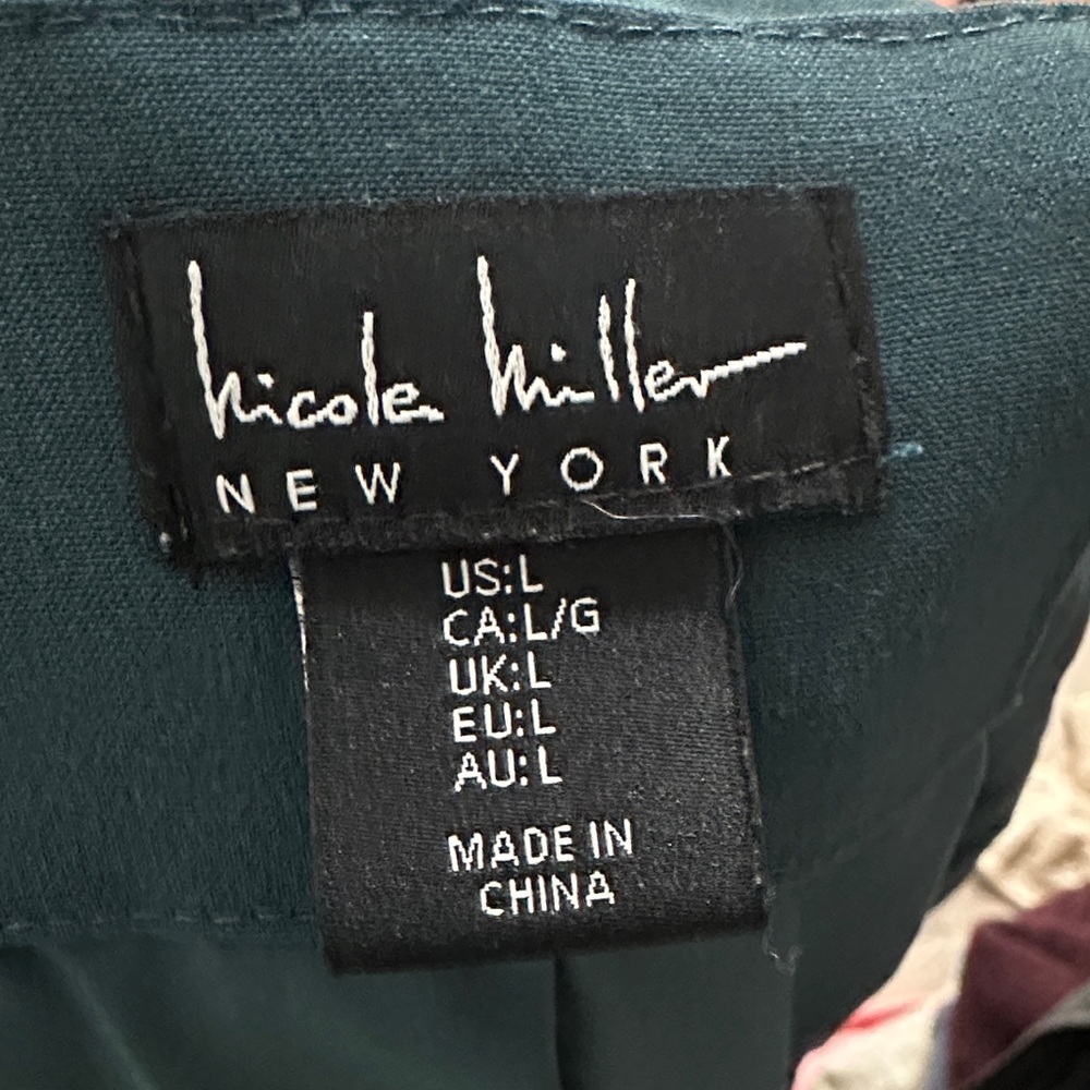 Nicole Miller Women’s Deep Teal Blazer Size L - Picture 4 of 6